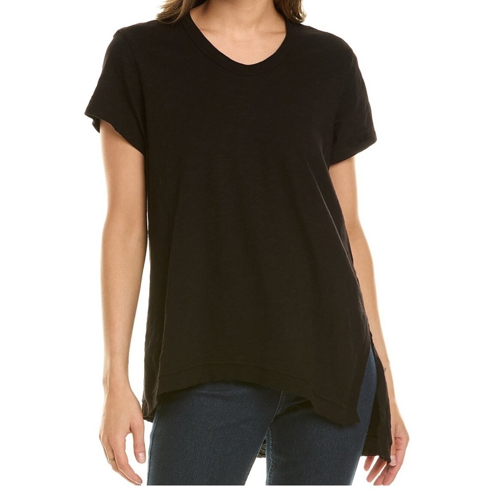 Wilt Slub Jersey Short Sleeve Asymmetrical Slouchy Tunic
